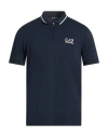 Ea7 Man Polo Shirt Midnight Blue Size S Polyamide, Elastane, Polyester