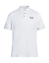Ea7 Official Store Core Identity Stretch-cotton Polo Shirt In White