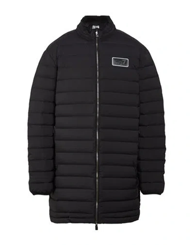 Ea7 Man Puffer Black Size Xxs Polyester, Elastane