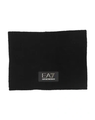 Ea7 Man Scarf Black Size - Wool, Polyamide