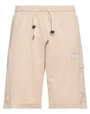 Ea7 Man Shorts & Bermuda Shorts Beige Size Xl Cotton, Polyamide In Beige