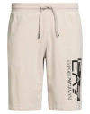 Ea7 Man Shorts & Bermuda Shorts Beige Size Xxl Cotton In Neutral