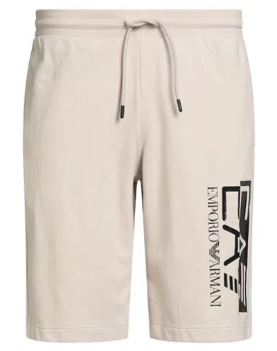 Ea7 Man Shorts & Bermuda Shorts Beige Size Xxl Cotton In Neutral