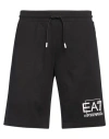 Ea7 Man Shorts & Bermuda Shorts Black Size 3xl Cotton In Black
