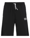 Ea7 Man Shorts & Bermuda Shorts Black Size Xxl Cotton