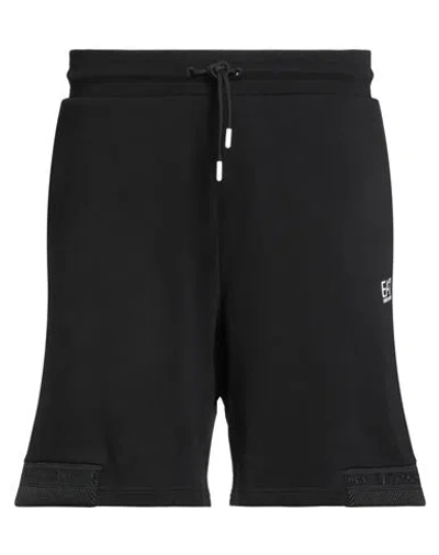 Ea7 Man Shorts & Bermuda Shorts Black Size 3xl Cotton, Polyester, Elastane, Polyamide