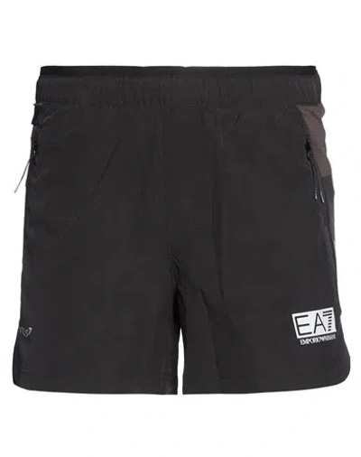 Ea7 Man Shorts & Bermuda Shorts Black Size 3xl Polyester, Elastane