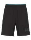 Ea7 Man Shorts & Bermuda Shorts Black Size Xxl Polyester, Elastane In Black
