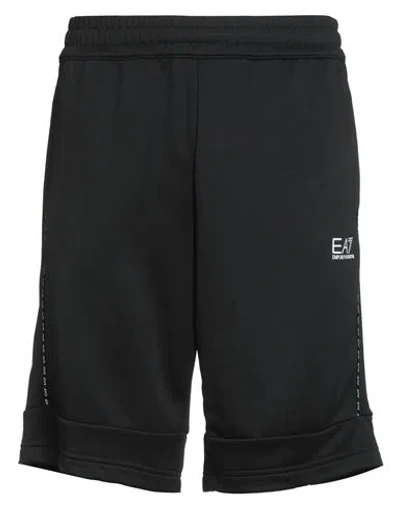 Ea7 Man Shorts & Bermuda Shorts Black Size L Polyester