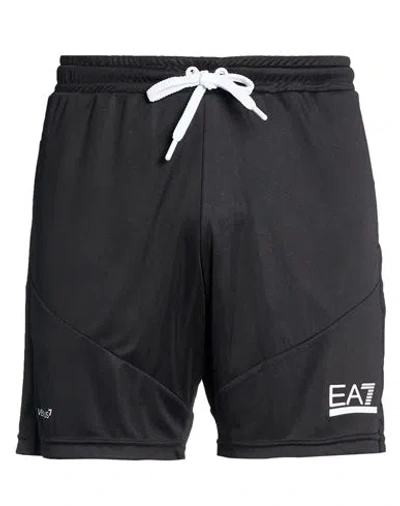 Ea7 Man Shorts & Bermuda Shorts Black Size L Polyester