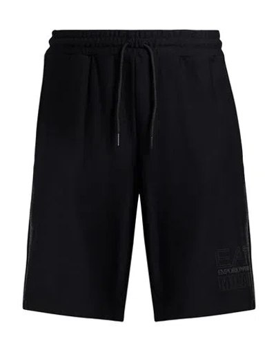 Ea7 Man Shorts & Bermuda Shorts Black Size S Cotton