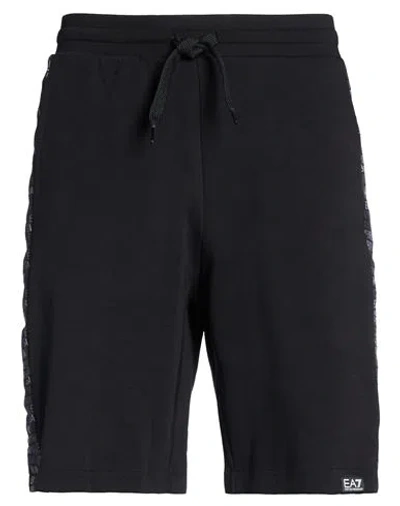 Ea7 Man Shorts & Bermuda Shorts Black Size S Cotton, Polyester