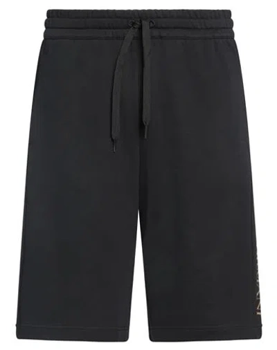 Ea7 Man Shorts & Bermuda Shorts Black Size Xl Cotton