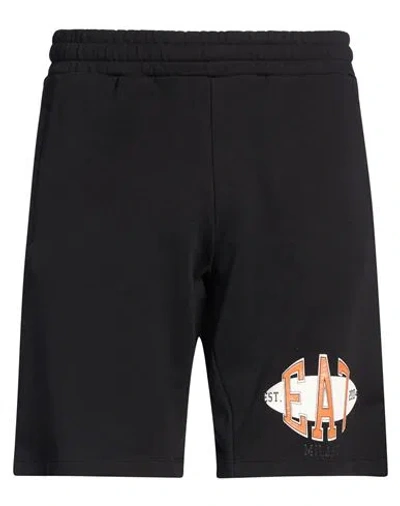 Ea7 Man Shorts & Bermuda Shorts Black Size Xl Cotton