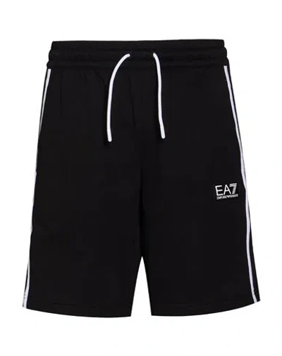 Ea7 Man Shorts & Bermuda Shorts Black Size Xl Cotton