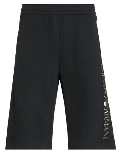 Ea7 Man Shorts & Bermuda Shorts Black Size Xl Cotton, Polyester