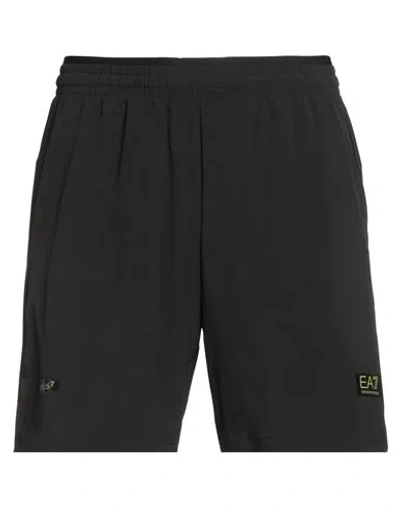 Ea7 Man Shorts & Bermuda Shorts Black Size Xl Polyester, Elastane