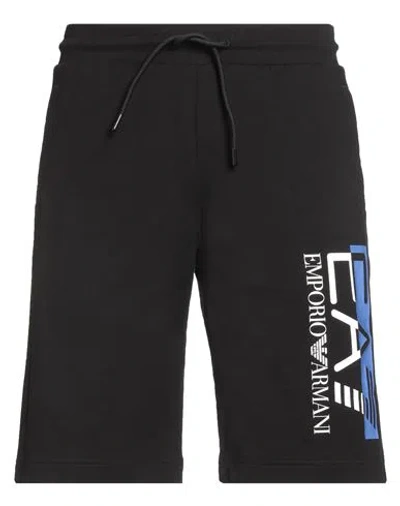 Ea7 Man Shorts & Bermuda Shorts Black Size Xxl Cotton