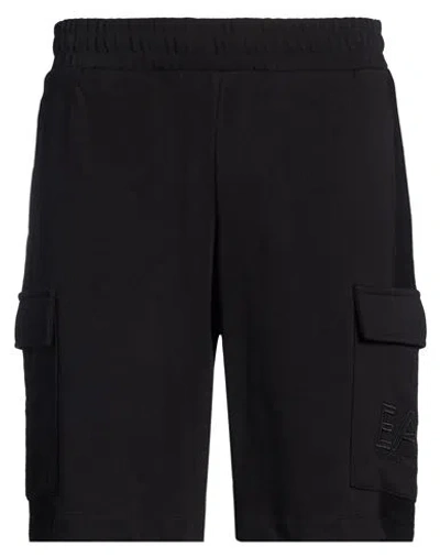 Ea7 Man Shorts & Bermuda Shorts Black Size Xxl Cotton