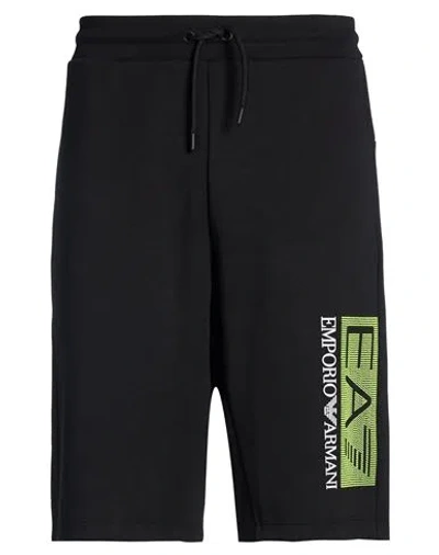 Ea7 Man Shorts & Bermuda Shorts Black Size Xxl Polyester, Cotton
