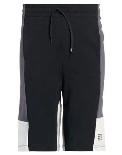 Ea7 Man Shorts & Bermuda Shorts Black Size Xxs Cotton, Polyester