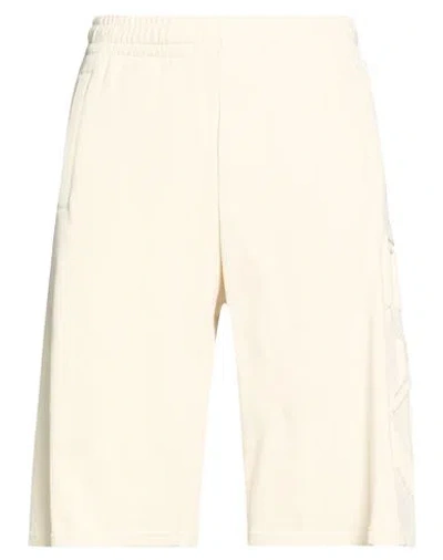 Ea7 Man Shorts & Bermuda Shorts Cream Size M Cotton In White