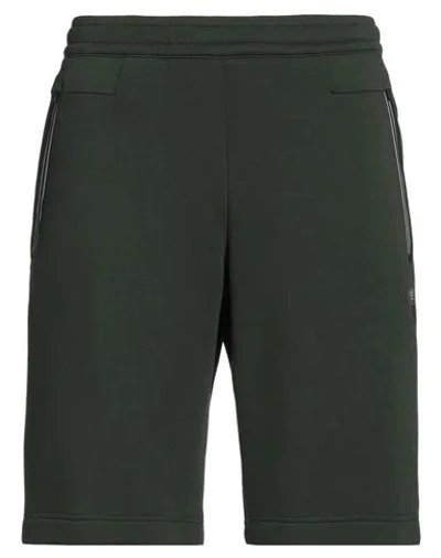 Ea7 Man Shorts & Bermuda Shorts Dark Green Size Xxl Polyester, Viscose, Elastane