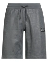 Ea7 Man Shorts & Bermuda Shorts Grey Size Xl Cotton, Elastane In Gray