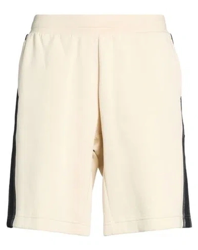 Ea7 Man Shorts & Bermuda Shorts Ivory Size M Cotton, Polyester, Elastane, Polyamide In Neutral
