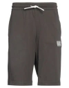 Ea7 Man Shorts & Bermuda Shorts Lead Size 3xl Cotton In Grey