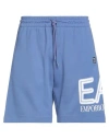Ea7 Man Shorts & Bermuda Shorts Light Blue Size Xxl Cotton In Blue