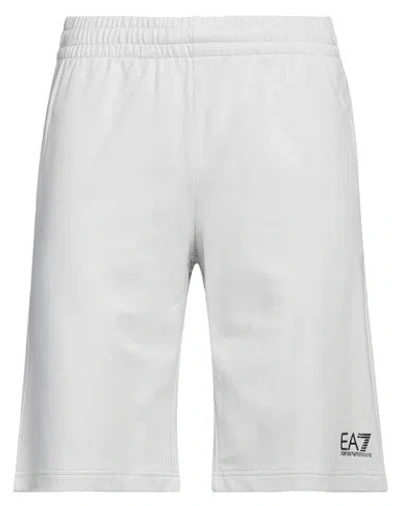 Ea7 Man Shorts & Bermuda Shorts Light Grey Size Xl Cotton In Grey