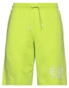 Ea7 Man Shorts & Bermuda Shorts Lime Green Size Xxl Cotton