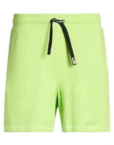 Ea7 Man Shorts & Bermuda Shorts Lime Green Size Xxl Cotton, Elastane