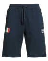 Ea7 Man Shorts & Bermuda Shorts Midnight Blue Size Xl Polyester, Viscose, Elastane, Cotton In Blue