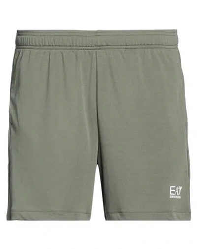 Ea7 Man Shorts & Bermuda Shorts Military Green Size 3xl Polyester