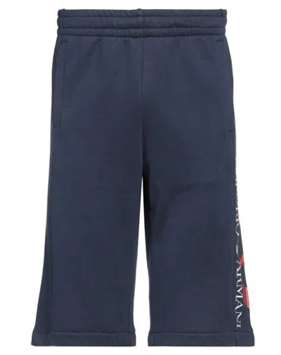 Ea7 Man Shorts & Bermuda Shorts Navy Size Xl Cotton, Polyester In Navy Blue