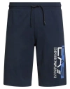 Ea7 Man Shorts & Bermuda Shorts Navy Size Xxl Cotton In Blue