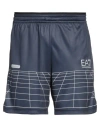Ea7 Man Shorts & Bermuda Shorts Navy Size Xxl Polyester In Navy