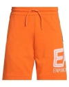 Ea7 Man Shorts & Bermuda Shorts Orange Size Xxl Cotton
