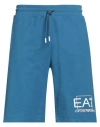 Ea7 Man Shorts & Bermuda Shorts Pastel Blue Size 3xl Cotton