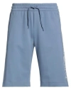 Ea7 Man Shorts & Bermuda Shorts Pastel Blue Size M Cotton