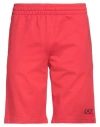Ea7 Man Shorts & Bermuda Shorts Red Size Xxl Cotton In Red