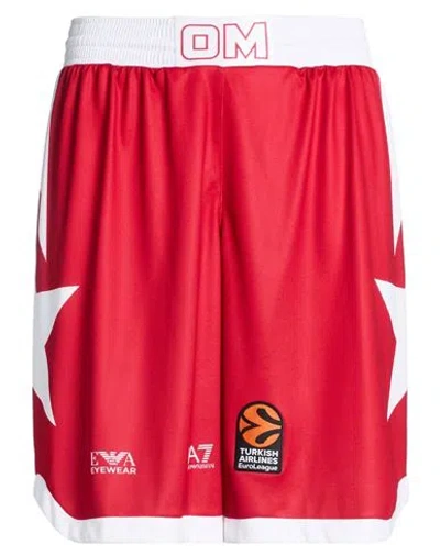 Ea7 Man Shorts & Bermuda Shorts Red Size Xxl Polyester