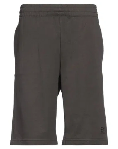 Ea7 Man Shorts & Bermuda Shorts Taupe Size Xl Cotton In Gray