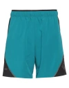 Ea7 Man Shorts & Bermuda Shorts Turquoise Size Xxl Polyester, Elastane In Blue