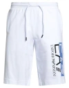 Ea7 Man Shorts & Bermuda Shorts White Size 3xl Cotton, Elastane In White