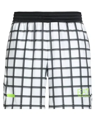 Ea7 Man Shorts & Bermuda Shorts White Size 3xl Polyester