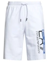 Ea7 Man Shorts & Bermuda Shorts White Size 3xl Cotton, Elastane In White