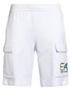 Ea7 Man Shorts & Bermuda Shorts White Size L Cotton In White